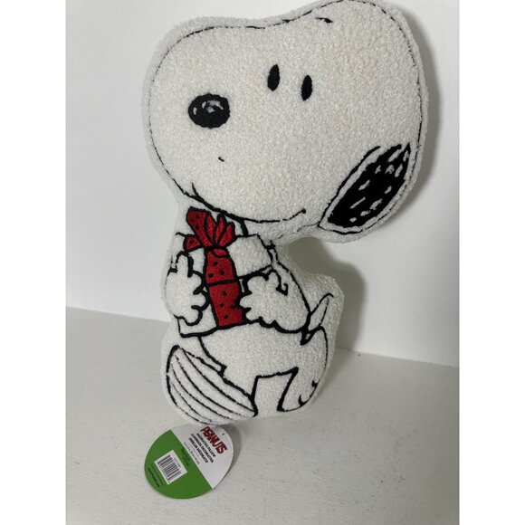 Snoopy Hugging Gift Embroidered Plush Pillow From Peanuts By Schulz Christmas ho - Picture 3 of 6